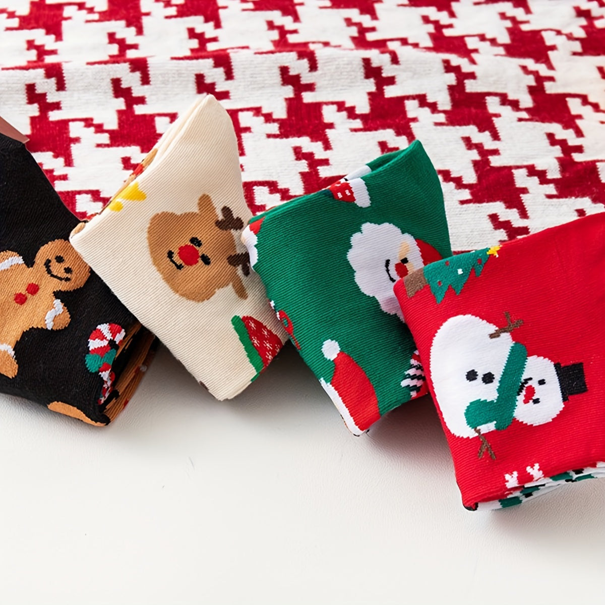 Christmas Print Socks Comfy Mid Tube Stockings
