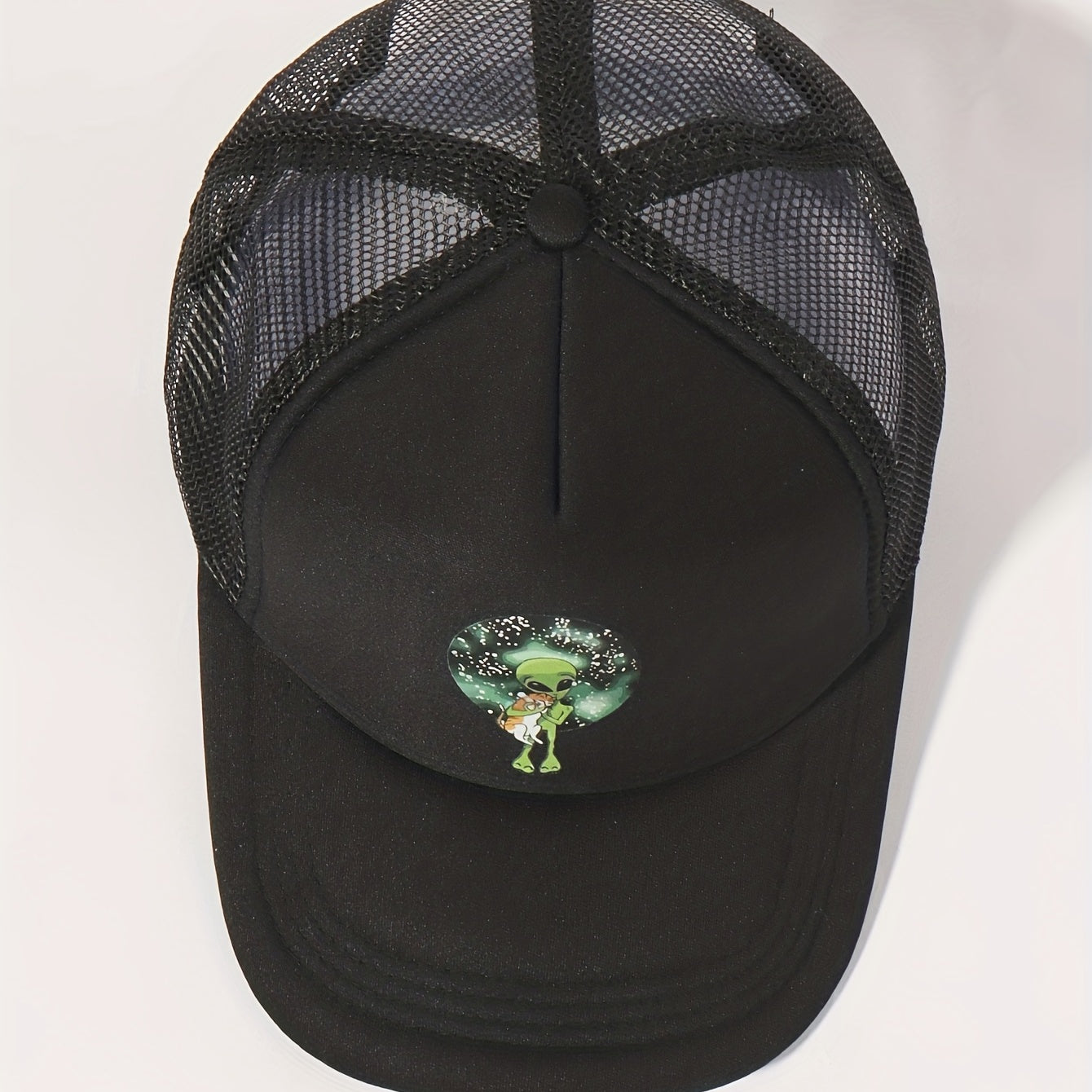 Alien Cat Trucker Hat Mesh Adjustable Baseball Cap Lightweight Sunshade Dad Hat