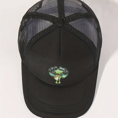 Alien Cat Trucker Hat Mesh Adjustable Baseball Cap Lightweight Sunshade Dad Hat