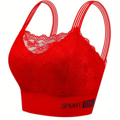 Lace Wireless Bra Scalloped Trim Underwear