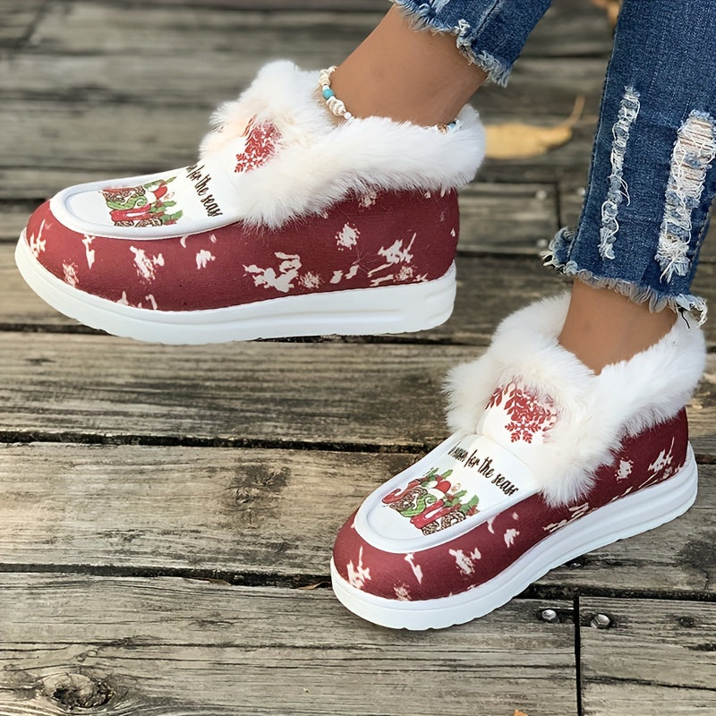 Plush Lined Thermal Snow Boots - Keep Warm Winter Shoes