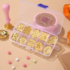 Flowers Plants Wax Seal Stamp Heads 10pcs Box