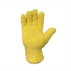 Green Microfiber Cleaning Gloves for Dusting Kitchen Furniture Car Interiors