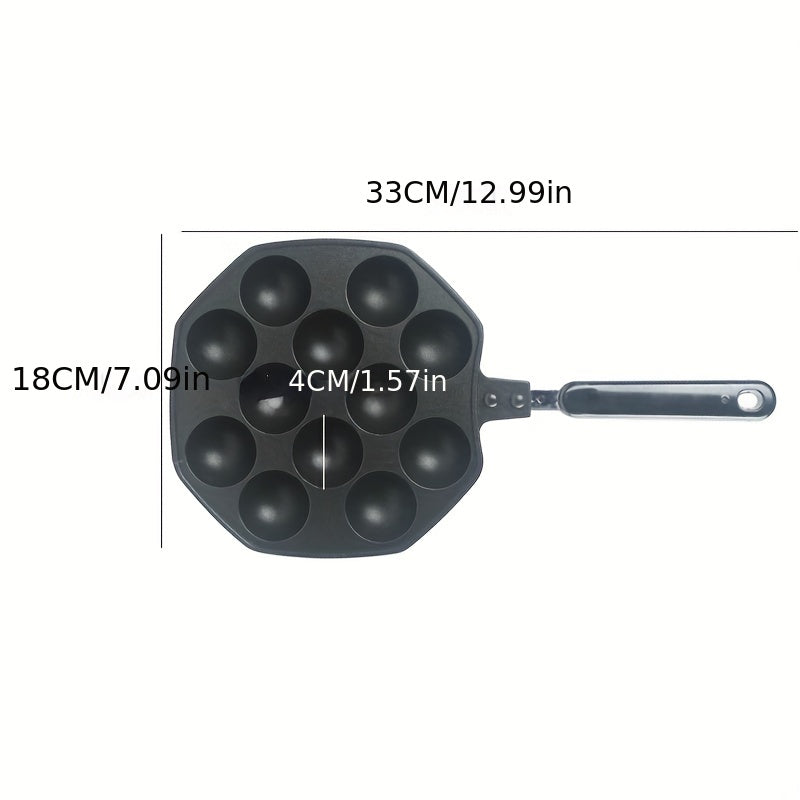 12 Hole Takoyaki Pan Non Stick Aluminum Alloy Baking Pan