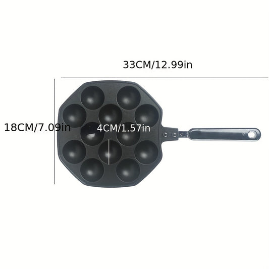 12 Hole Takoyaki Pan Non Stick Aluminum Alloy Baking Pan