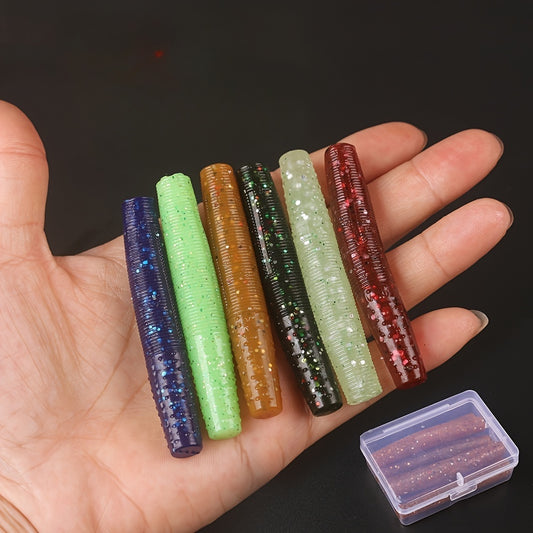 6pcs Bionic Soft Bait Floating Stick Insect For Perch Fishing