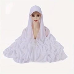 Chiffon Scarf Baseball Cap 2 Piece Set Breathable Sun Proof Hat