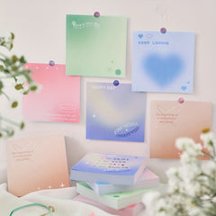100pcs Gradient DIY Fantasy Decorative Paper Memo Pad