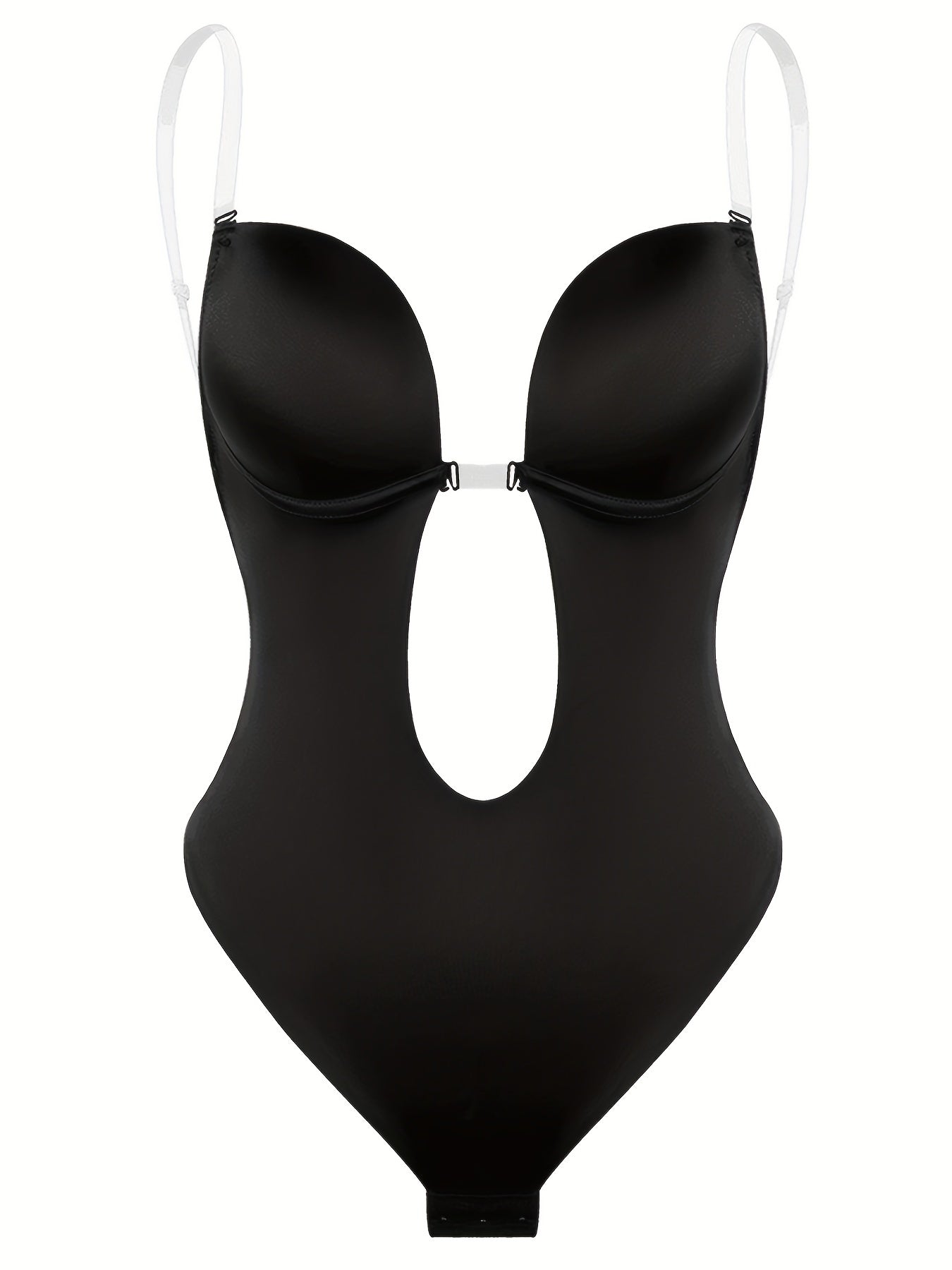 Tummy Control Bodysuit Slimming Shaper Sheer Straps Underwear