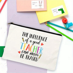 Roomy Letter Pattern Cosmetic Pouch with Zipper