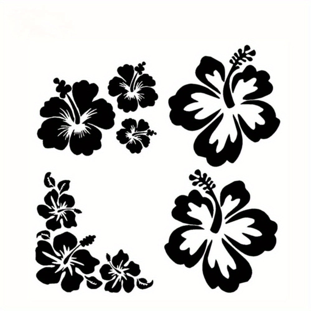 Waterproof Hibiscus Flower Decals for Cars, Trucks, Motorcycles