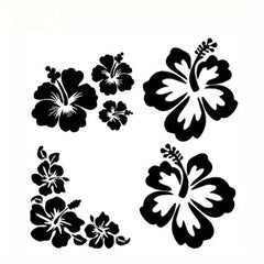 Waterproof Hibiscus Flower Decals for Cars, Trucks, Motorcycles