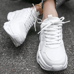 Women's Non Slip Platform Sneakers Comfortable Lace Up Sports Shoes