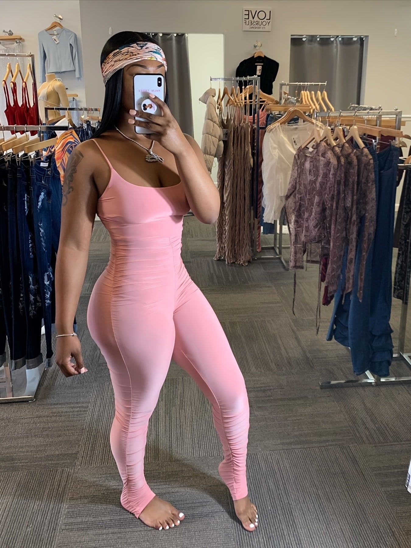 Skinny Ruched Jumpsuit Backless Mini Strap Jumpsuit