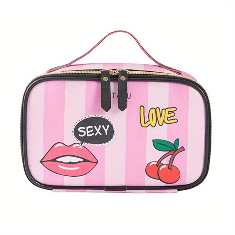 Waterproof Leather Cosmetic Bag Multifunctional Travel Toiletry Organizer