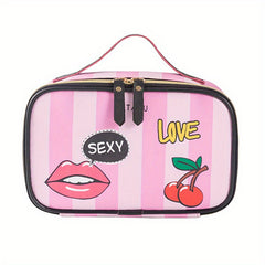 Waterproof Leather Cosmetic Bag Multifunctional Travel Toiletry Organizer