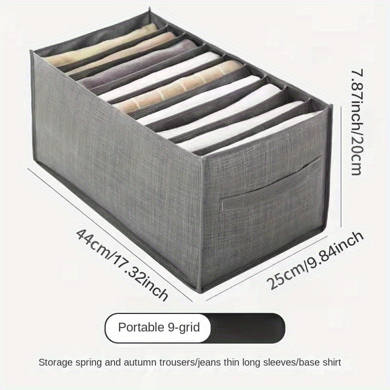 Gray Clothes Storage Box with Divided Components
