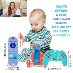Silicone Teething Toy Remote Control Shape Teether Rodent Gum Pain Relief
