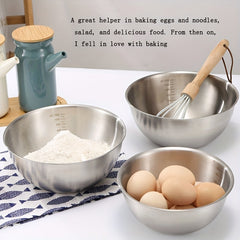 Large Stainless Steel Dessert Bowl for Serving Mixing Baking - 1pc