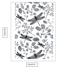 Dragonfly Flower Seal Stamps Transparent Stamps For Card Making