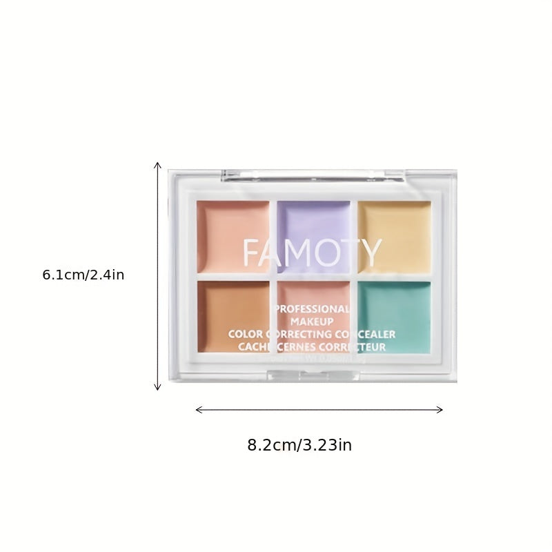 6-Color Concealer Palette Moisturizing Bronzer Cream Contouring