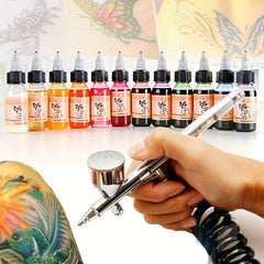 12 Colors Airbrush Temporary Tattoo Ink for Body Paint 1 oz