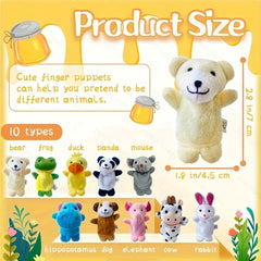10pcs Mini Animal Finger Puppets Educational Games Creative Play Gift