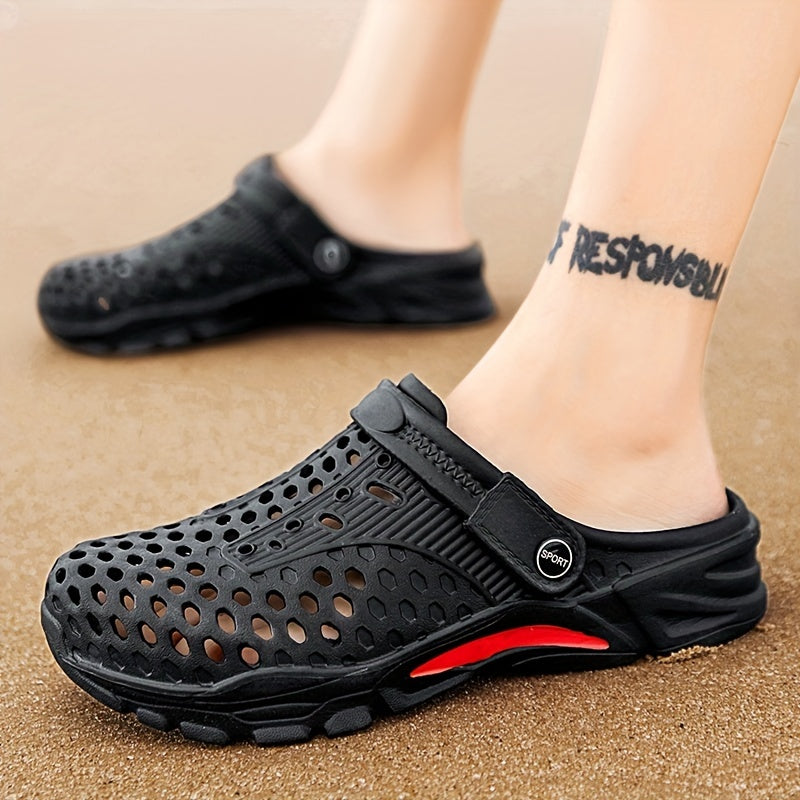 Men's Breathable Slip On Clog Sandals with Strap