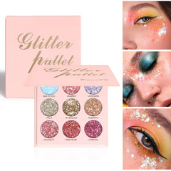 High Pigmented Glitter Eyeshadow Palette Colorful and Long Lasting Eye Shadow