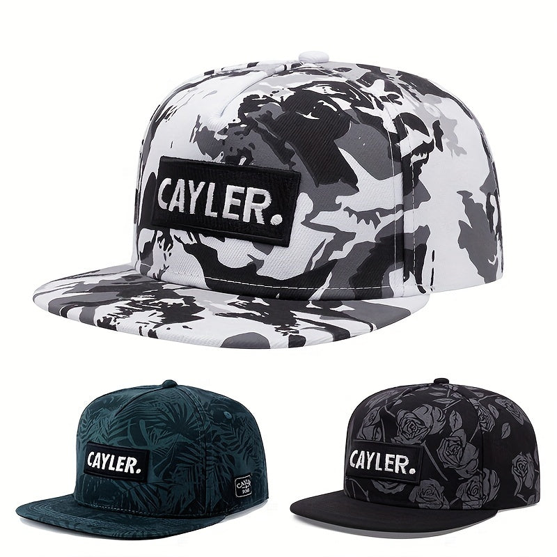 Men's Alphabet Embroidery Hip Hop Flat Brim Hat