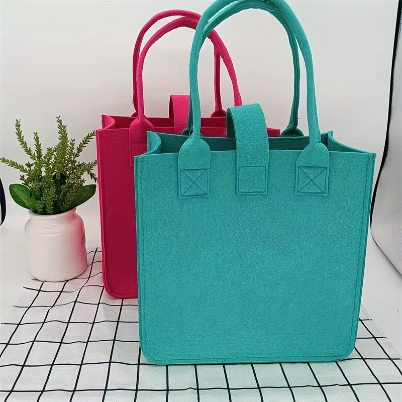Cartoon Character Felt Tote Bag for Women