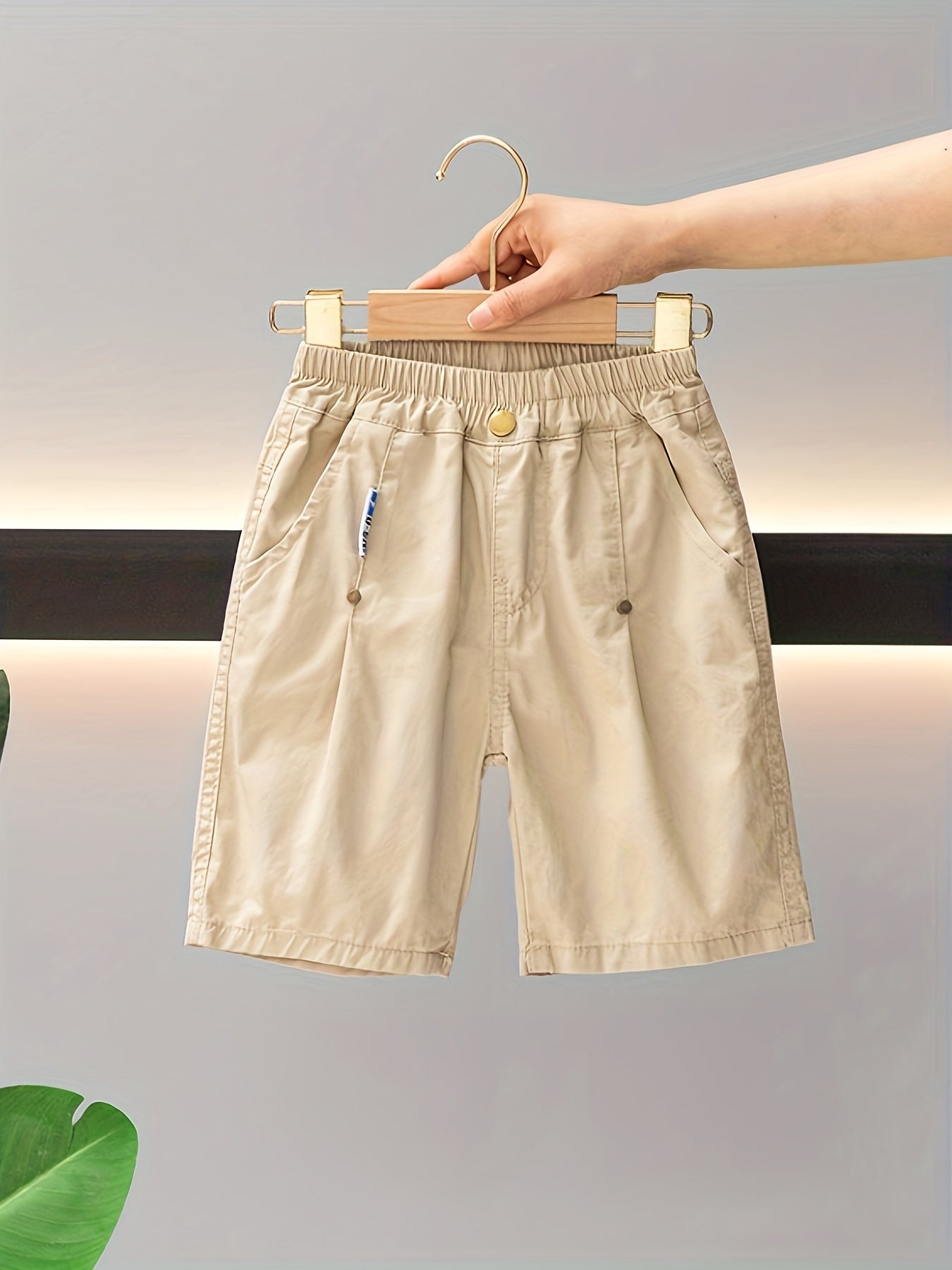Boy's Cargo Elastic Waist Shorts w/ Pockets