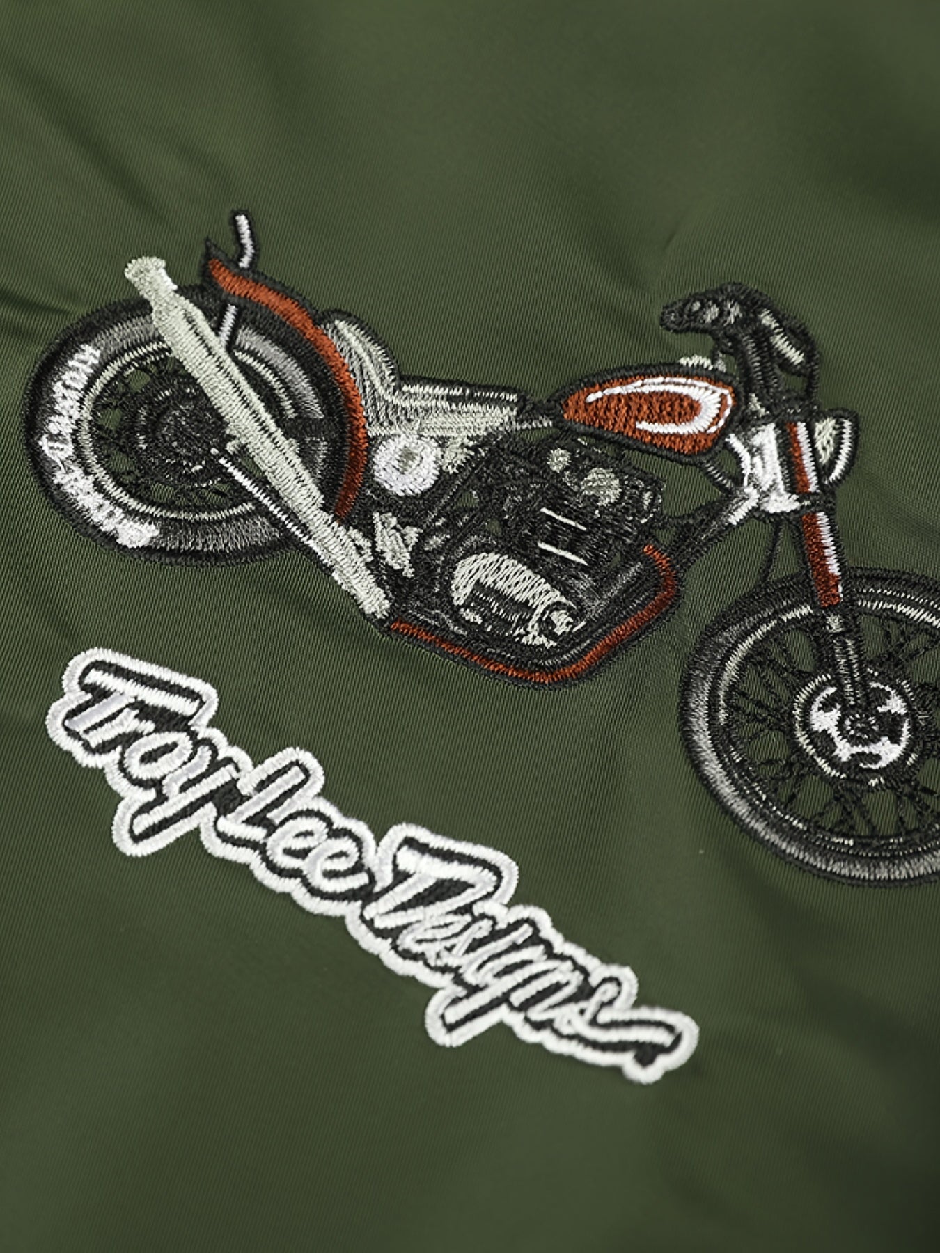 Embroidered Men's Slim Fit Sports Jacket Windproof Motorcycle Jacket