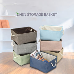 Modern Linen Storage Basket for Books or Toys