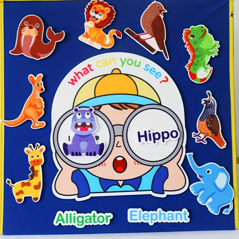Animal English Word Felt Set for Learning Vocabulary and Identifying Animals