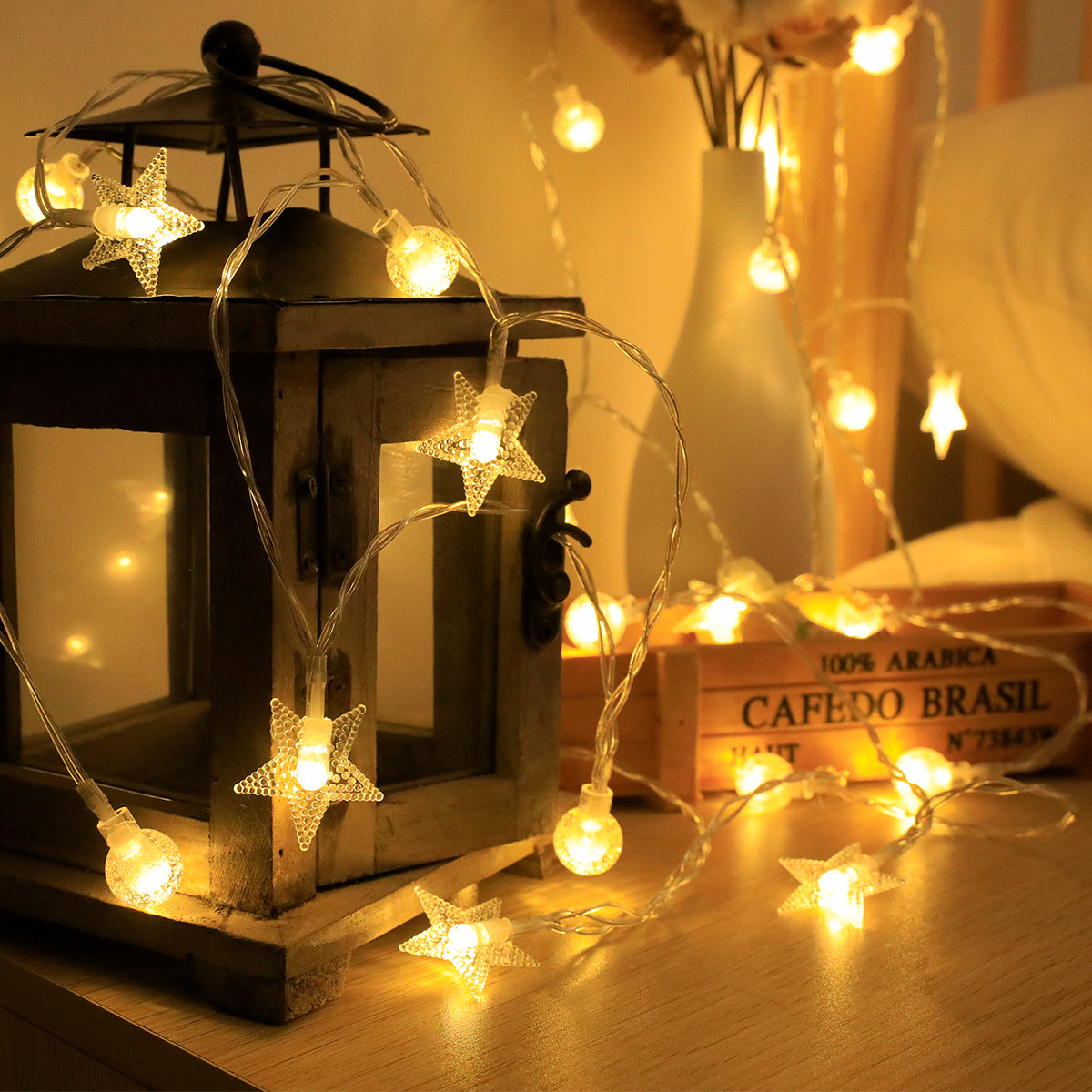 Warm Star Bubble Lamp String Yard Light 6 56ft 14 76ft Waterproof