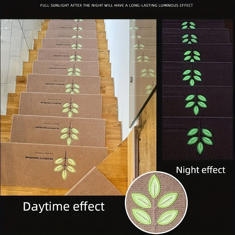 Luminous Stair Treads Rugs Non Slip Indoor Carpets for Wooden Steps