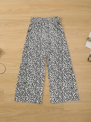  Boho Pants Women's Plus Ditsy Floral Print Ruffle Trim