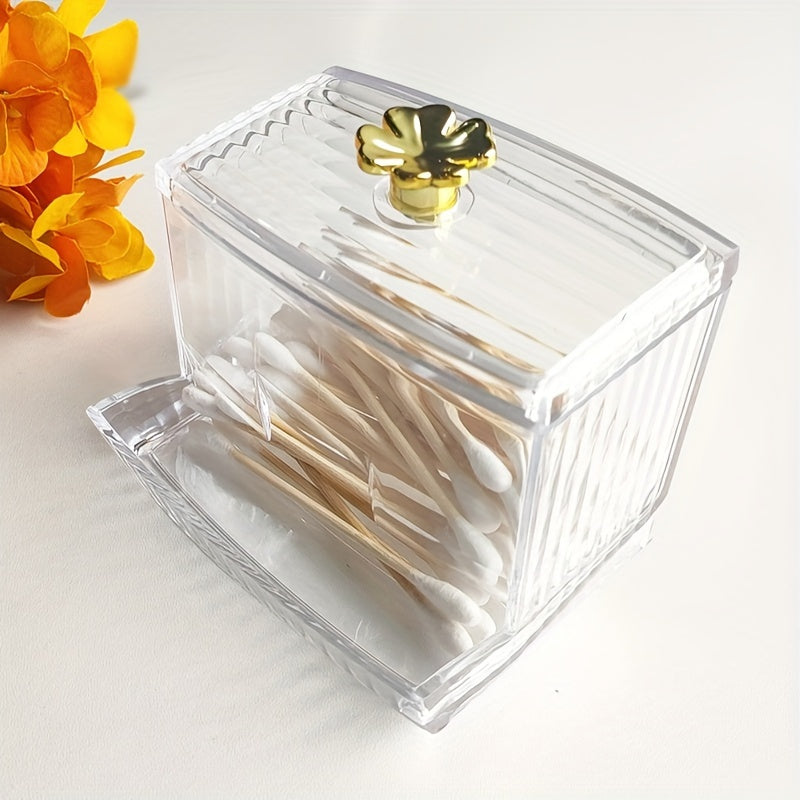 Transparent Storage Box for Q-tip and Cotton Pad