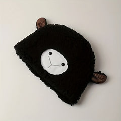 Sheep Ear Plush Beanie Warm Fisherman Hat for Winter