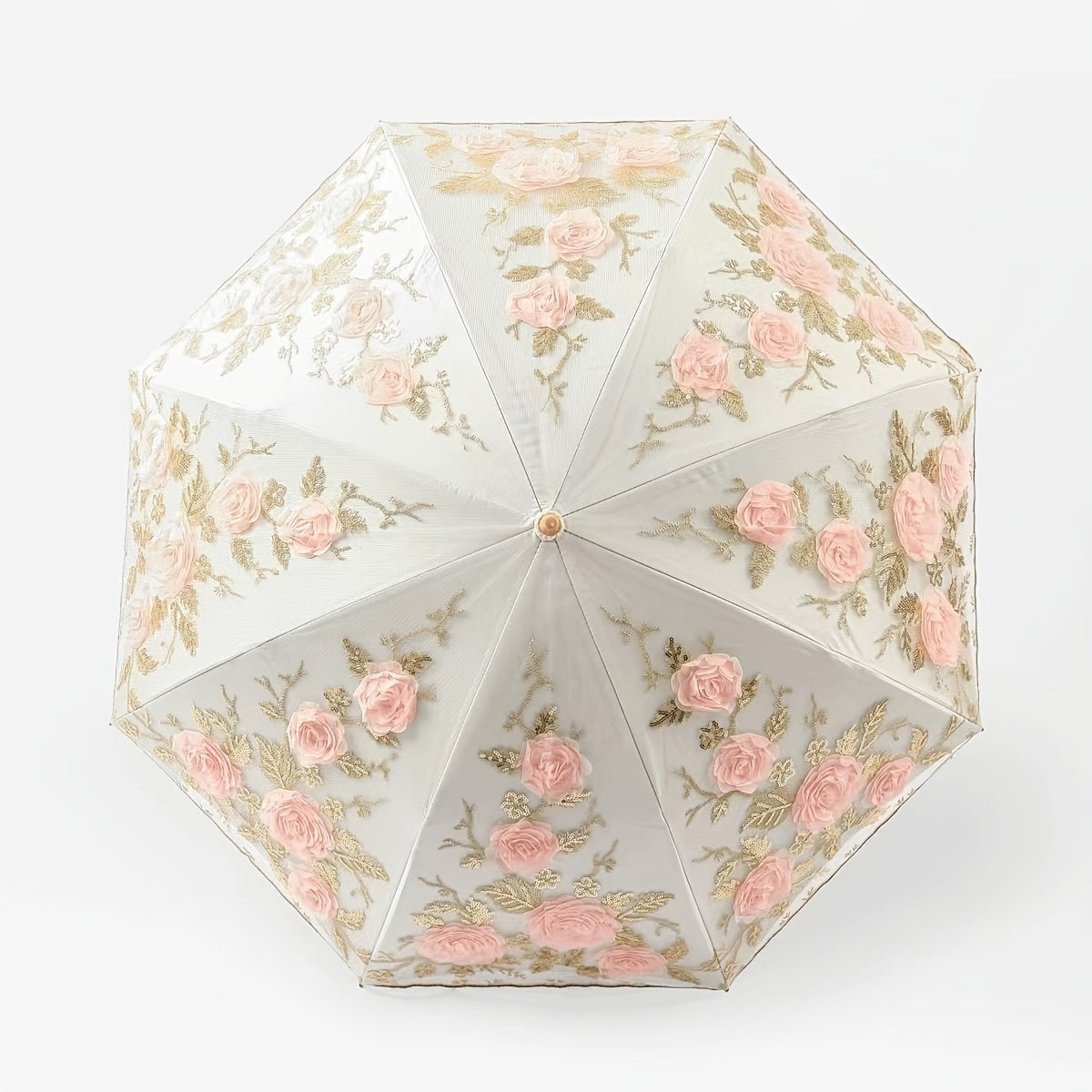 Sweet Princess Girls Umbrella Embroidered UV Protection Reinforced