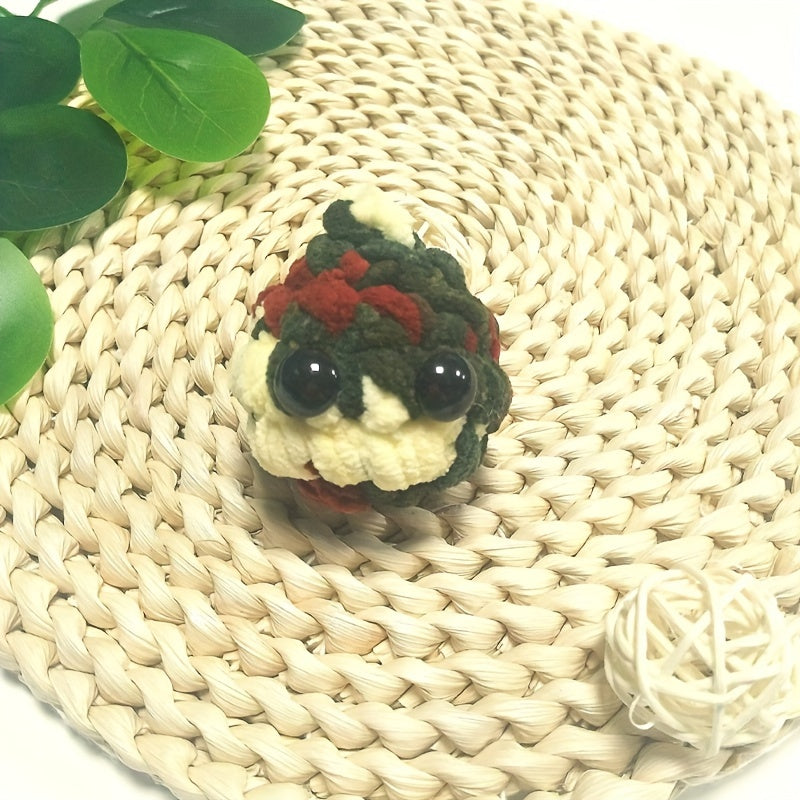 Handcrafted Plush Flower Ball - Ideal Home Decor & Gift - Ivory/Red/Green