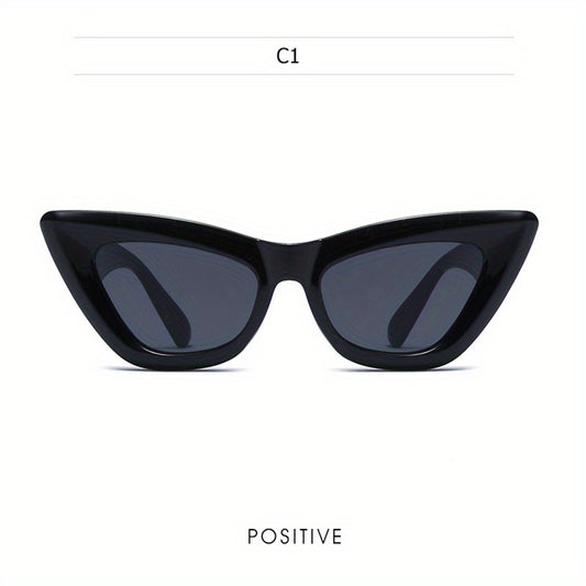 Cat Eye Sunglasses Vintage Wrap Around Rivet Decor UV400