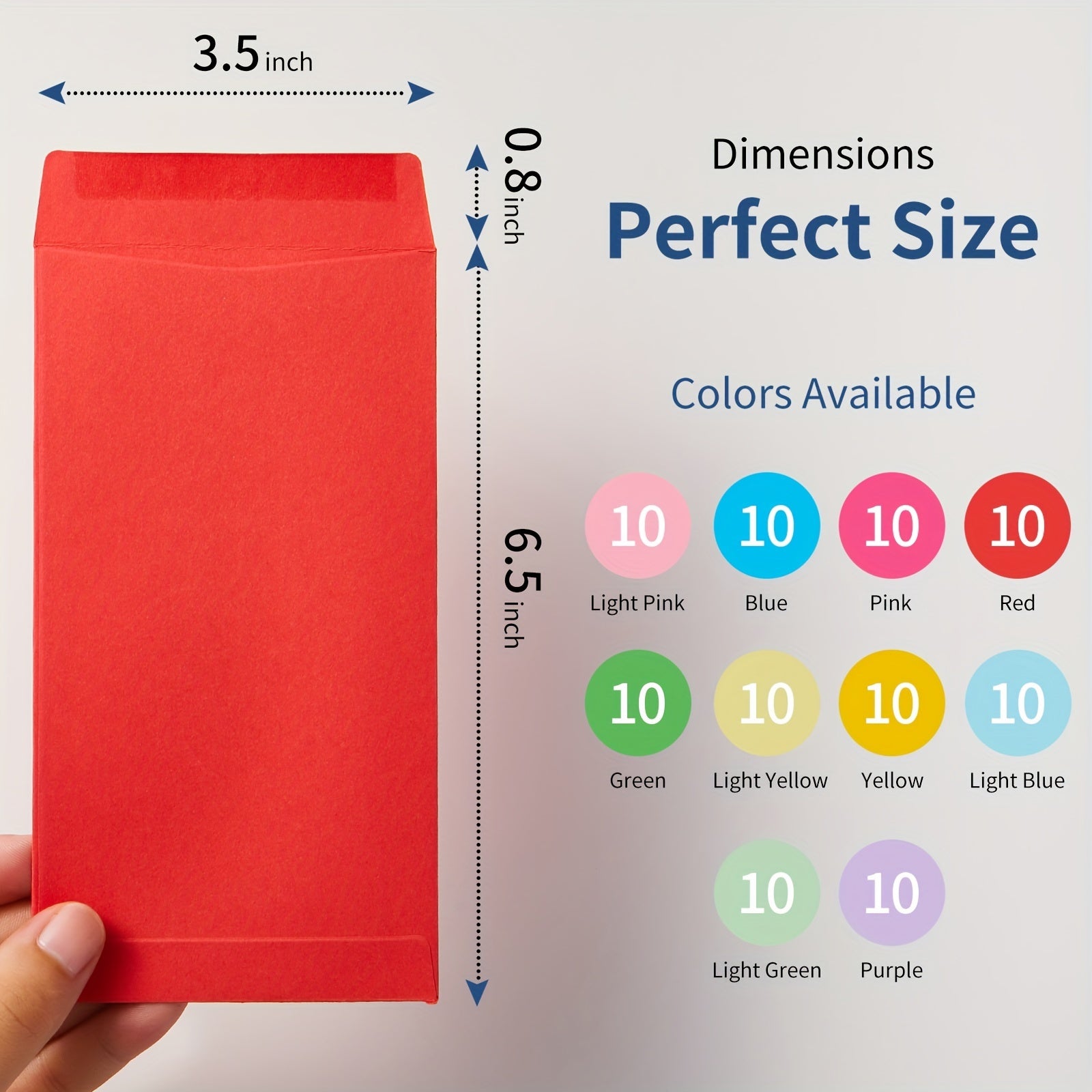 100 Pack Colored Cash Envelopes Money Saving Budgeting