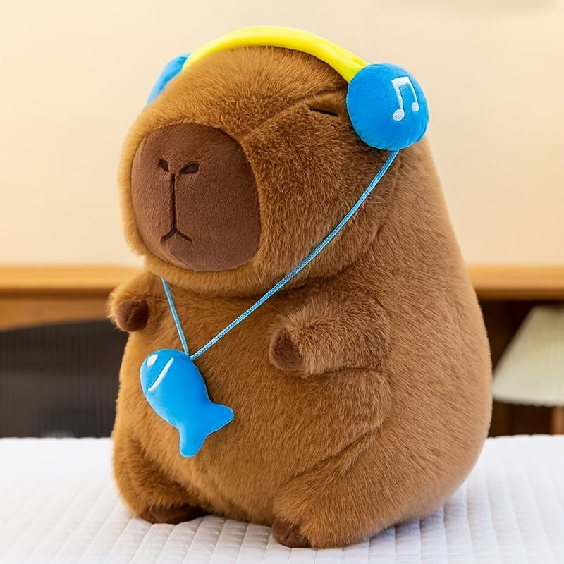 Capybara Chef Plush Stuffed Animal with Expressive Eyes