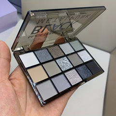 15 Shade Smoky Eyeshadow Palette Punk & Grayscale Make Up Kit