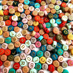 300pcs Round Letter Beads Acrylic Alphabet Number Beads For DIY Jewelry Making