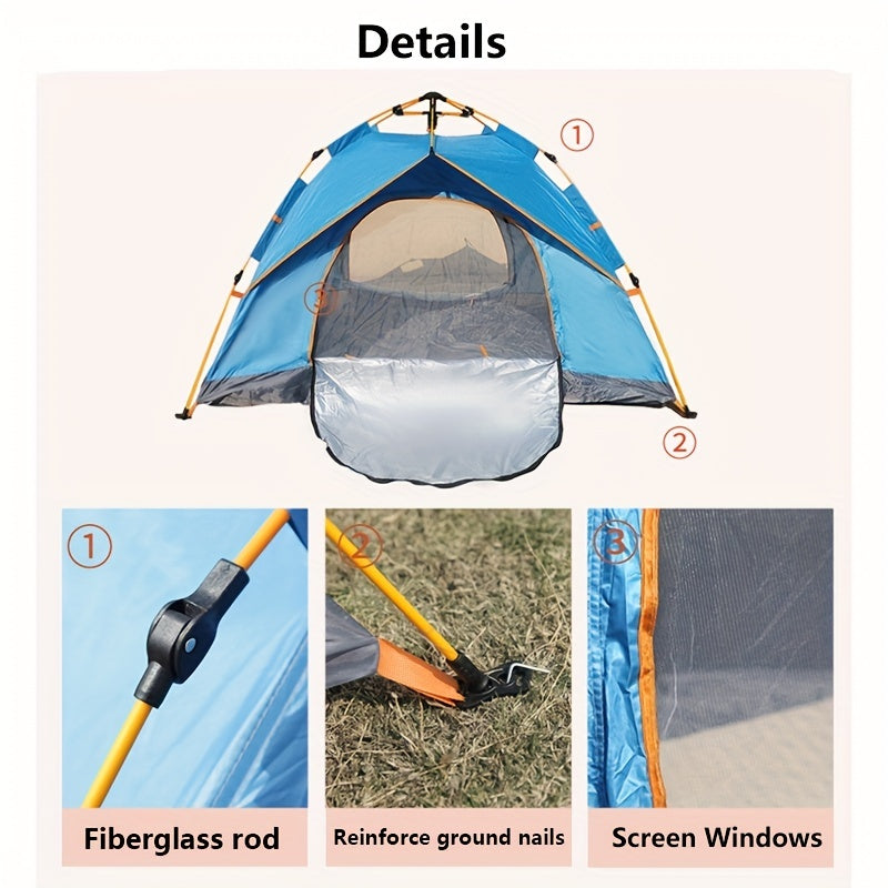 Fully Auto Quick Open Tent Sun Protect Rainproof Camping Beach Tent