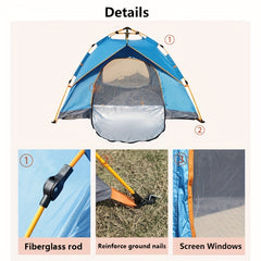 Fully Auto Quick Open Tent Sun Protect Rainproof Camping Beach Tent