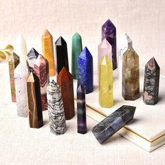 Healing Crystal Wand Amethyst Rose Quartz for Energy and Stress Relief